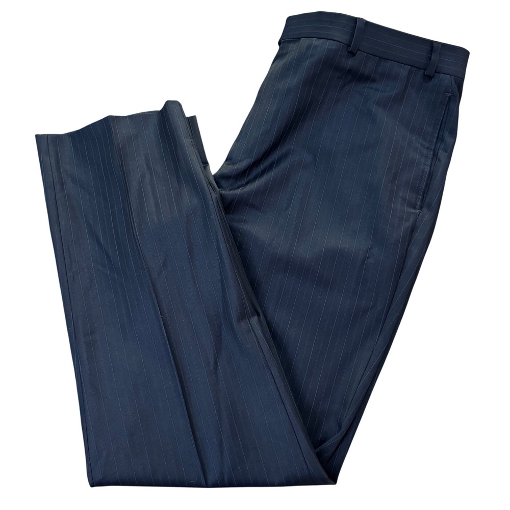 Brooks Brothers Regent Fit Navy Pinstripe Wool Blend Dress Pants 40x32‎ Mens